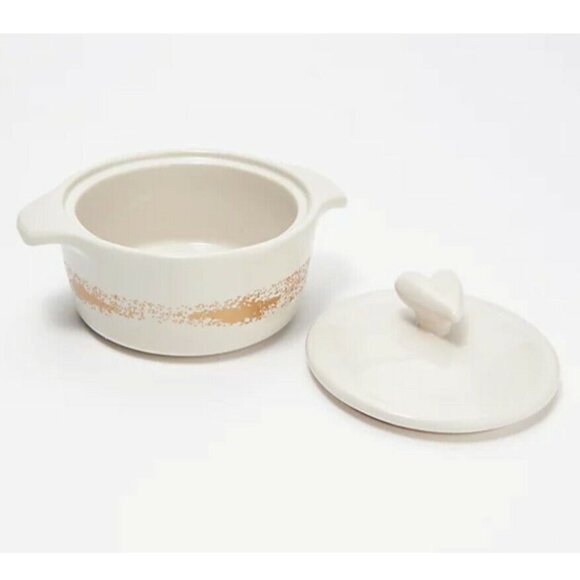 Ayesha Curry 4-Piece 10-oz Mini Casseroles with Gold Detail - Picture 3 of 3